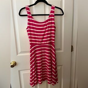 Pink & White Stripe Mini Dress